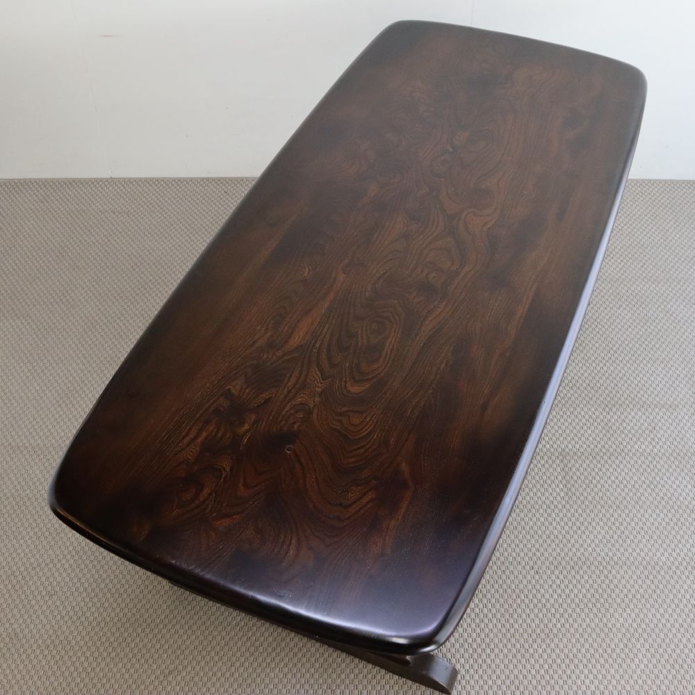 エルムの杢目が美しい♪ レフェクトリーテーブル【Ercol(アーコール)/No.419】 AA1-OKTA17