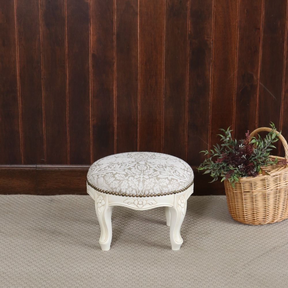 オシャレな「兄弟ウサギ」の織り模様♪ フットスツール 【Morris&Co./Pure Brer Rabbit Weave 236629】 AA2-EB1-250308RABB