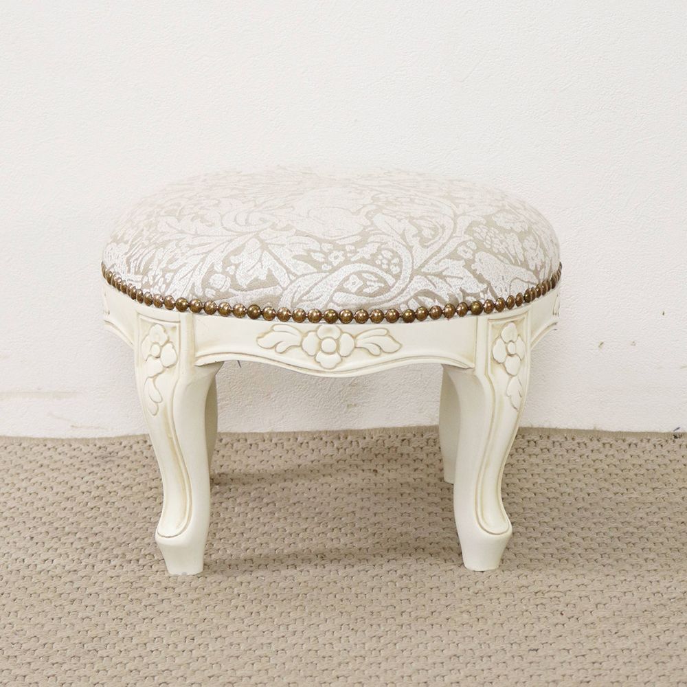 オシャレな「兄弟ウサギ」の織り模様♪ フットスツール 【Morris&Co./Pure Brer Rabbit Weave 236629】 AA2-EB1-250308RABB