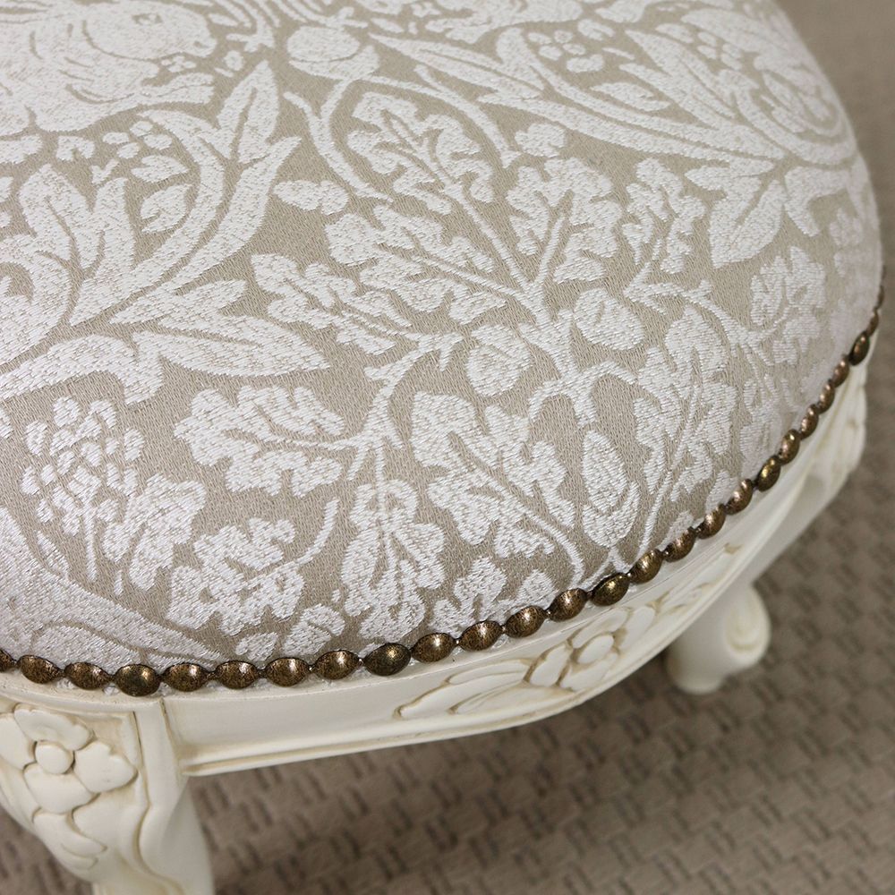 オシャレな「兄弟ウサギ」の織り模様♪ フットスツール 【Morris&Co./Pure Brer Rabbit Weave 236629】 AA2-EB1-250308RABB