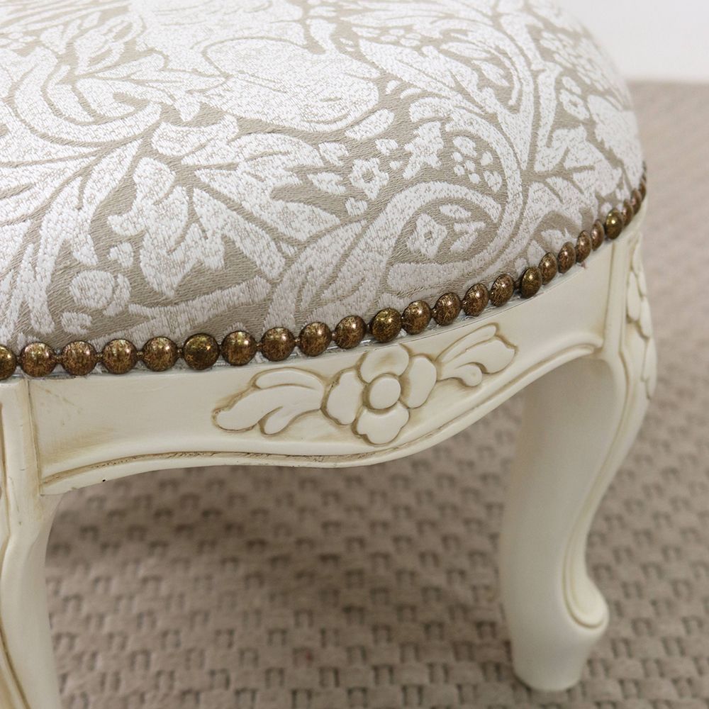 オシャレな「兄弟ウサギ」の織り模様♪ フットスツール 【Morris&Co./Pure Brer Rabbit Weave 236629】 AA2-EB1-250308RABB