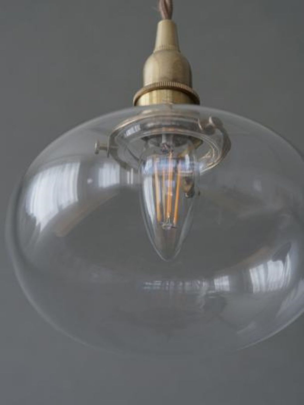 ミニガラスシェード オーバル クリア【灯具A】 AX1-HS3286