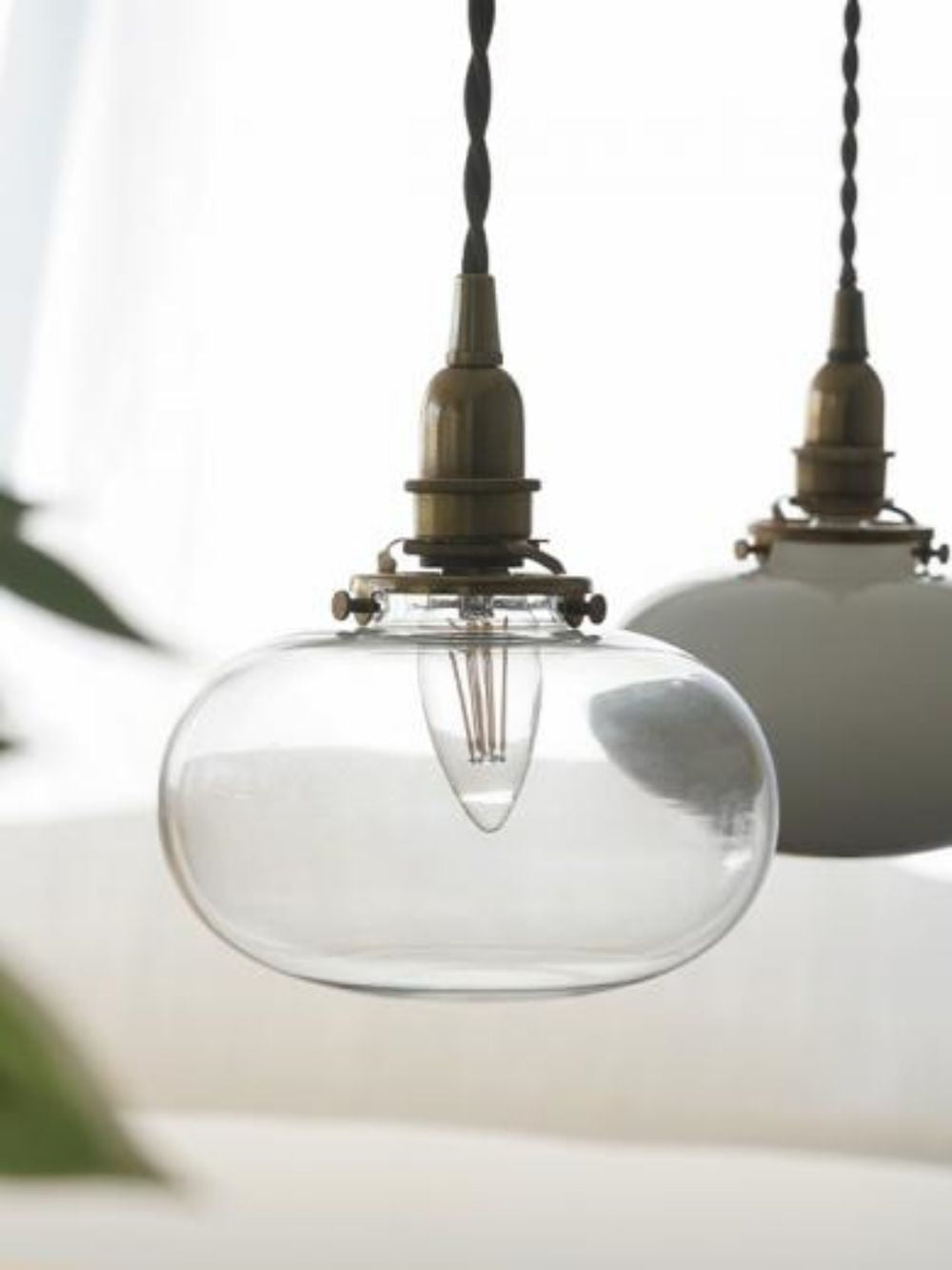 ミニガラスシェード オーバル クリア【灯具A】 AX1-HS3286