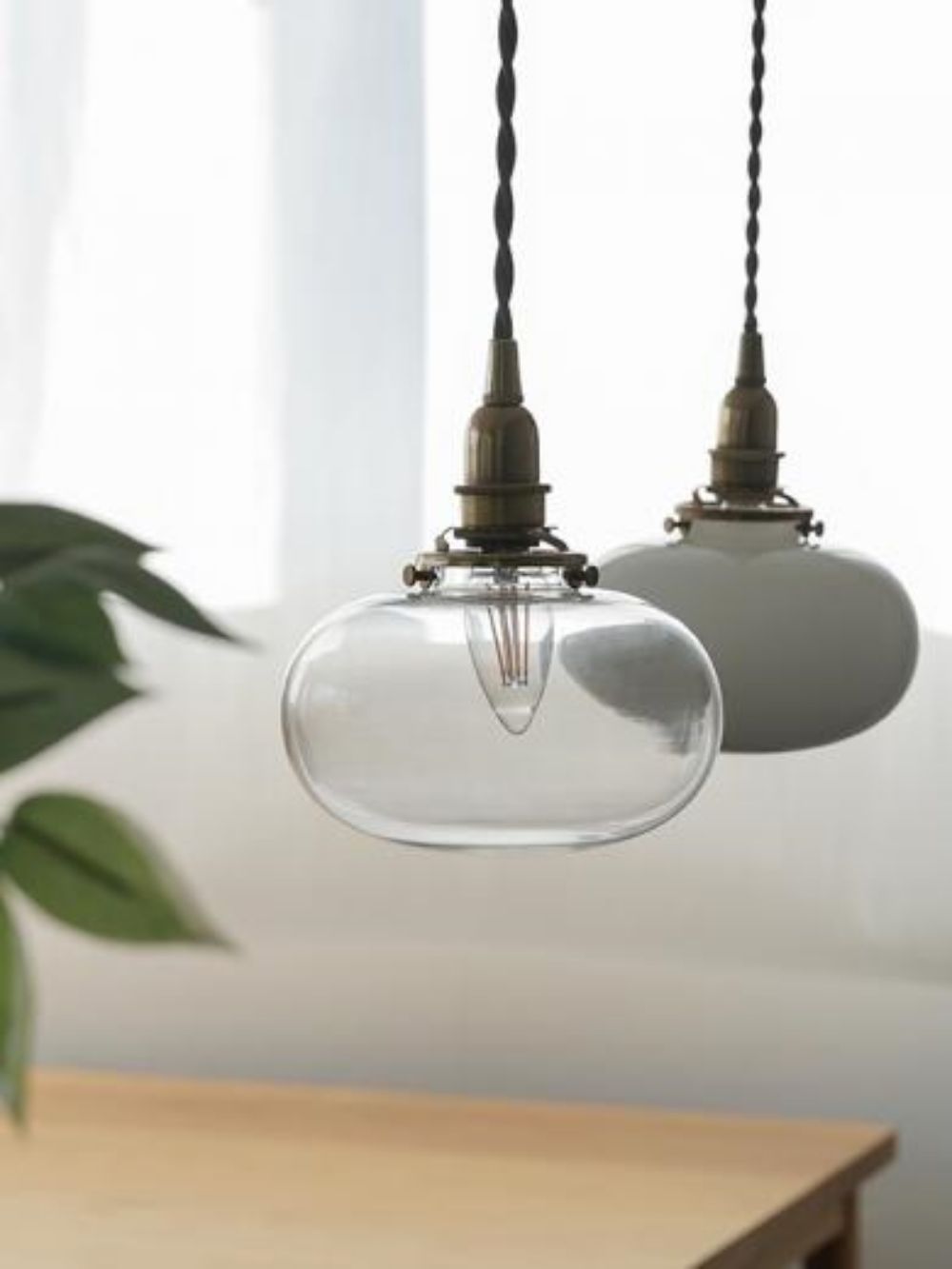 ミニガラスシェード オーバル クリア【灯具A】 AX1-HS3286