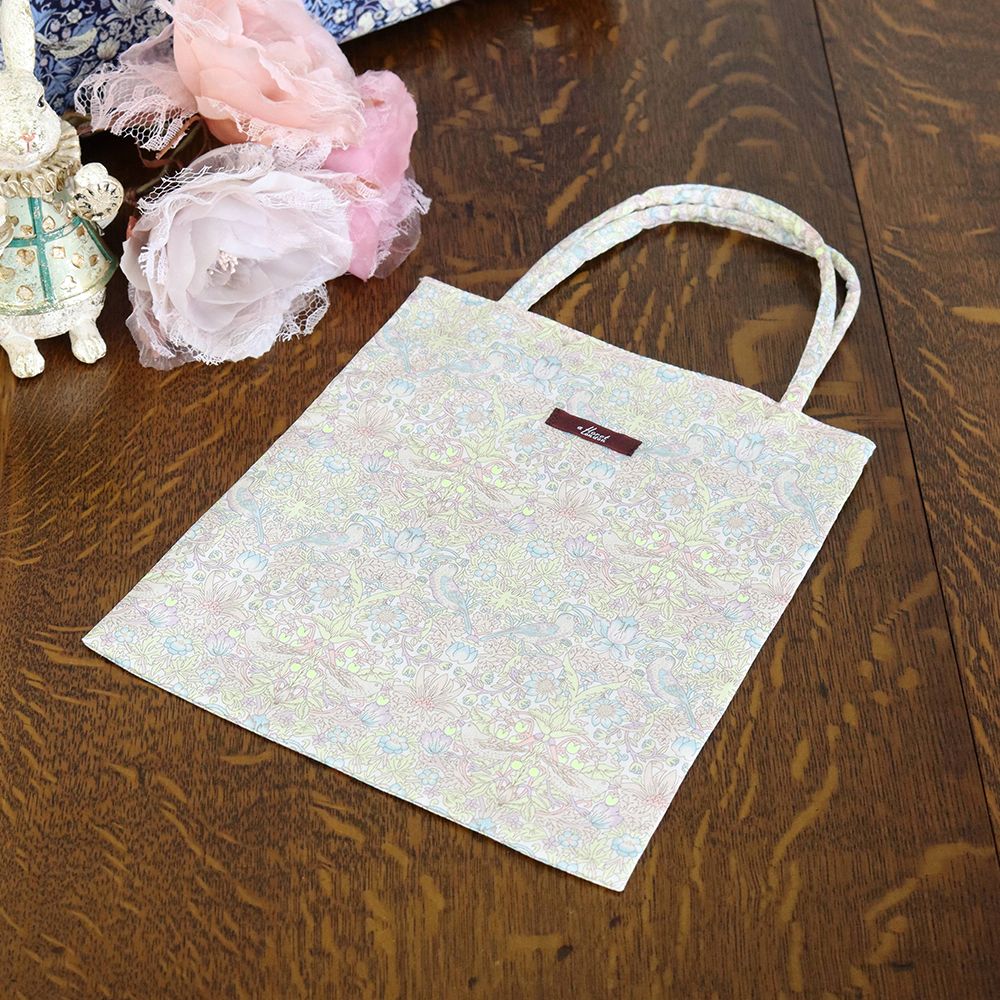 ふんわり優しい色合い♪ Aトートバッグ いちご泥棒 NEON/YE【A FLORET LONDON】 DI1-222451