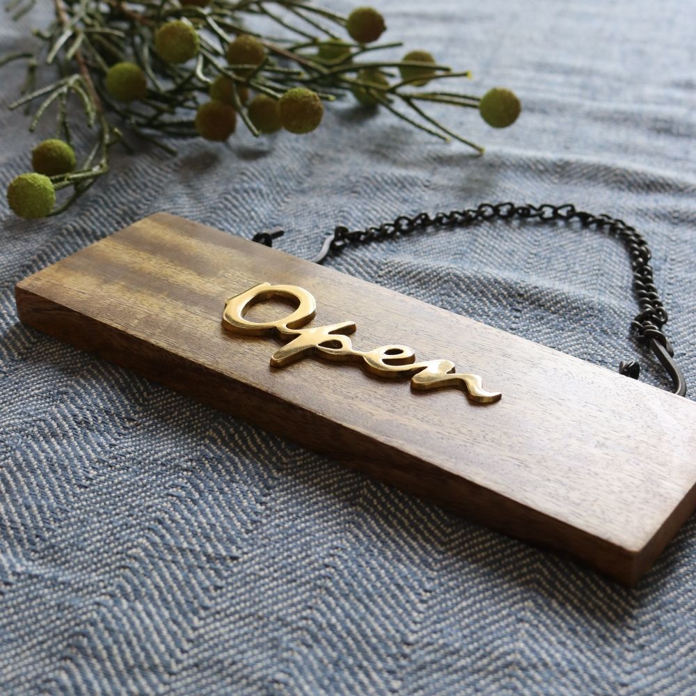 オシャレな文字がキラリ♪ OPENサイン(金) DV1-SL165P