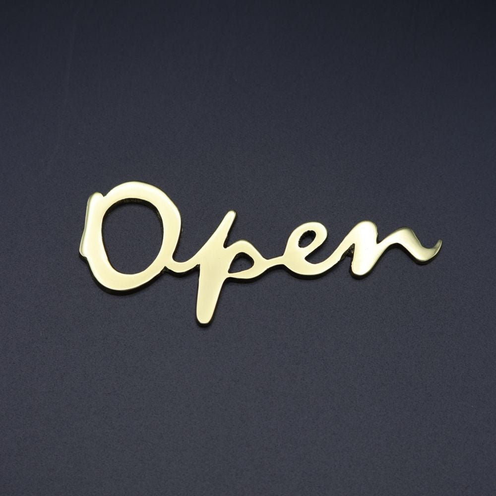 オシャレな文字がキラリ♪ OPENサイン(金) DV1-SL165P