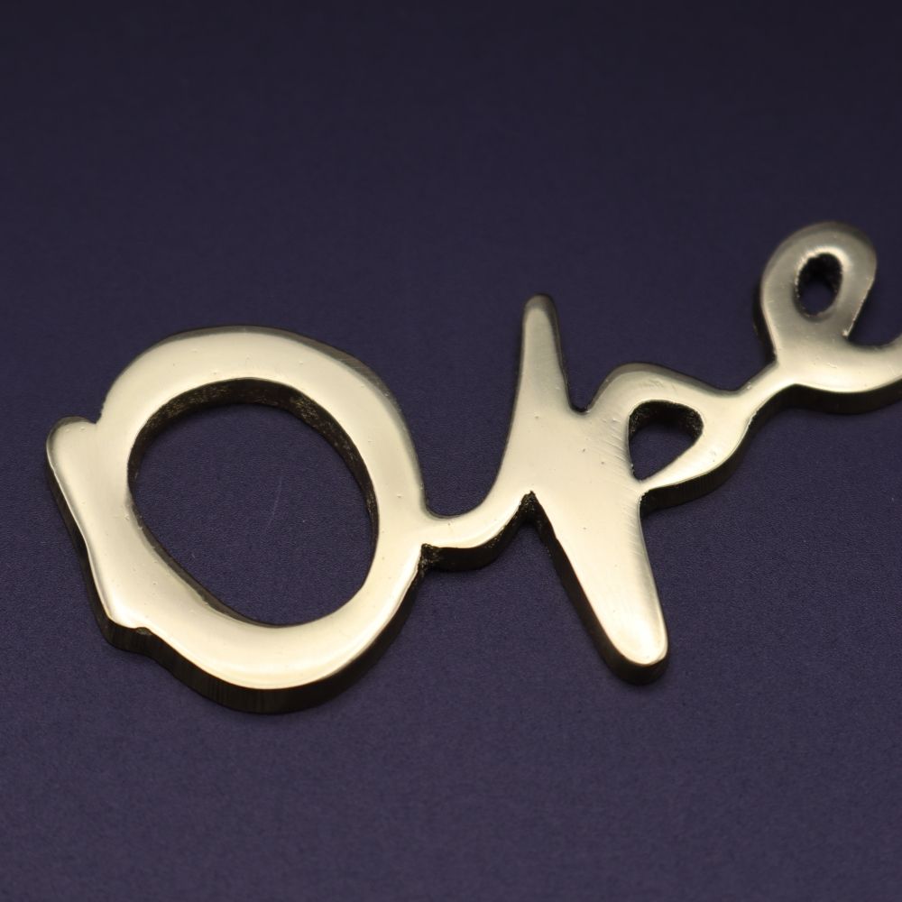 オシャレな文字がキラリ♪ OPENサイン(金) DV1-SL165P