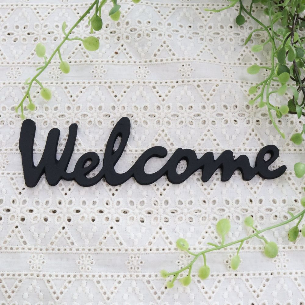 歓迎の気持ち文字に込めて♪ WELCOMEサイン(黒) DV1-SL190BK