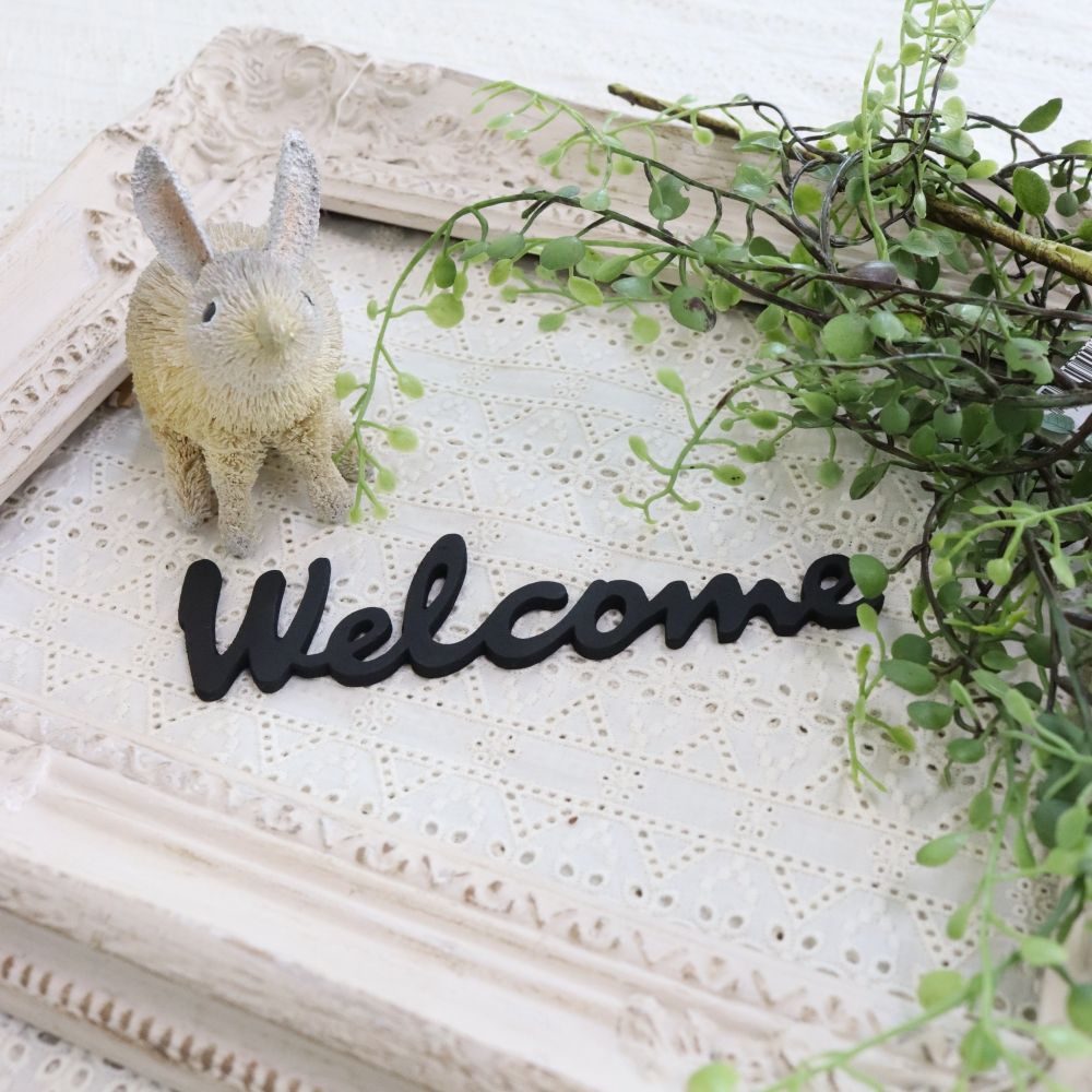 歓迎の気持ち文字に込めて♪ WELCOMEサイン(黒) DV1-SL190BK