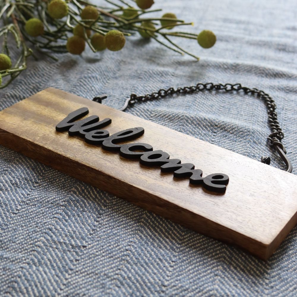 歓迎の気持ち文字に込めて♪ WELCOMEサイン(黒) DV1-SL190BK