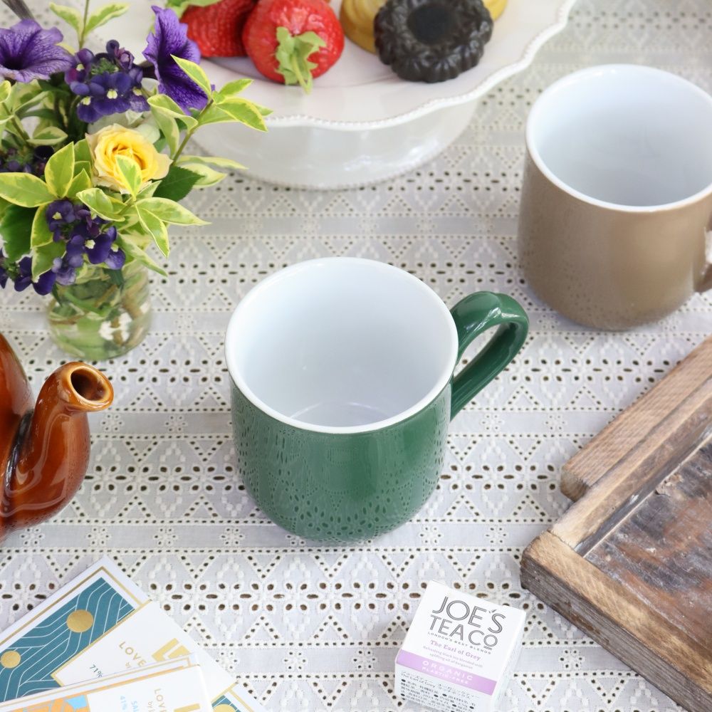 こっくりとしたグリーン♪ マグカップ【LONDON POTTERY】 FA1-588004