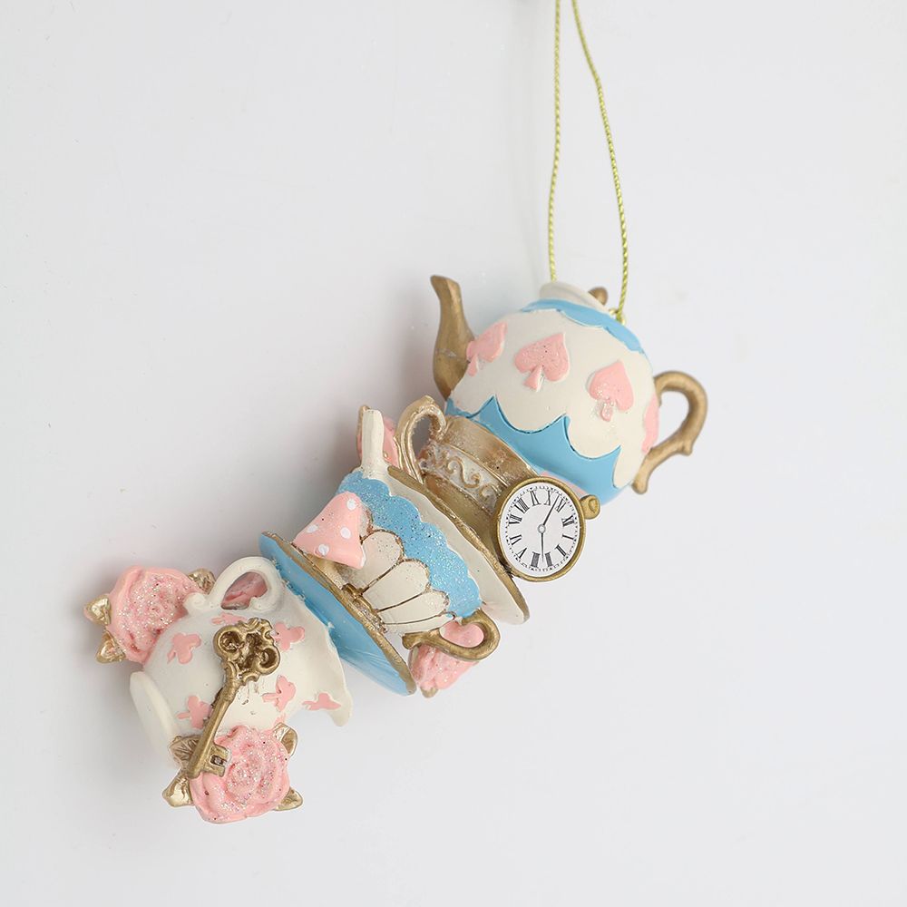 おとぎ話を飾りましょう♪ ワンダーランド ティーカップ オーナメント/パステル(クローバー) HM1-011381