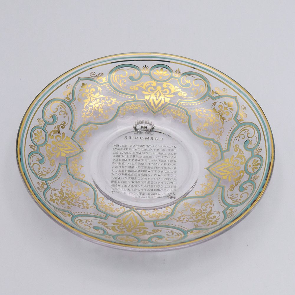 オシャレなアラベスク柄♪ ガラスのカップ&ソーサー HM1-800052