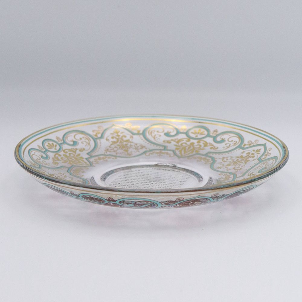 オシャレなアラベスク柄♪ ガラスのカップ&ソーサー HM1-800052