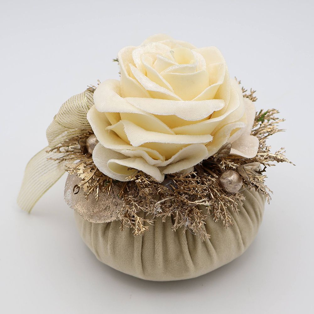 イタリアのオシャレなポプリ♪ フラワーパフ/ベージュ HM1-900293