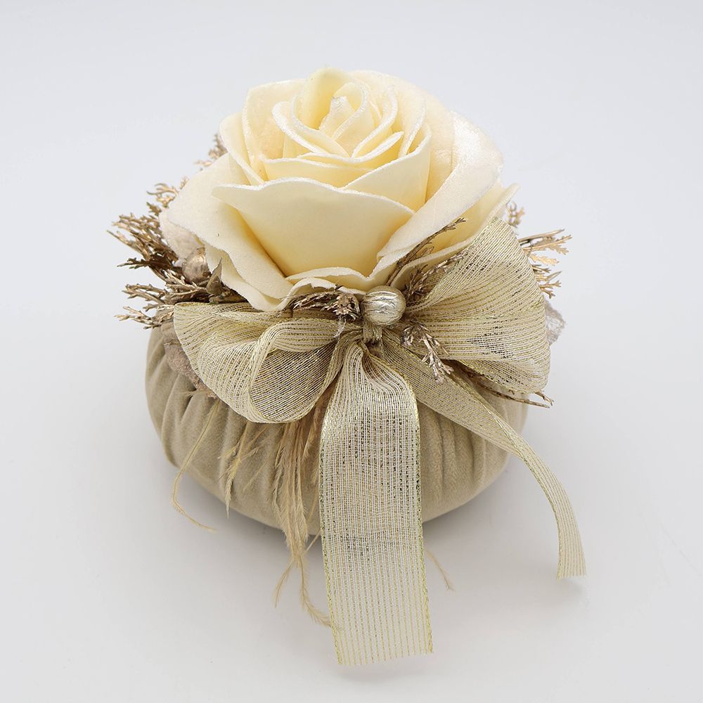 イタリアのオシャレなポプリ♪ フラワーパフ/ベージュ HM1-900293