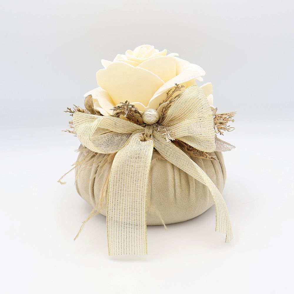 イタリアのオシャレなポプリ♪ フラワーパフ/ベージュ HM1-900293