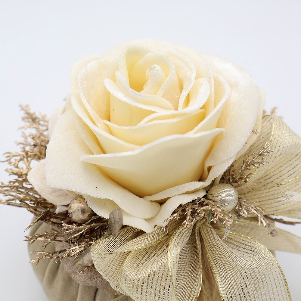 イタリアのオシャレなポプリ♪ フラワーパフ/ベージュ HM1-900293