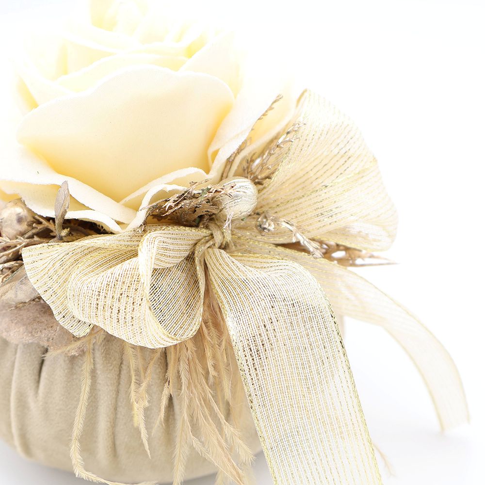 イタリアのオシャレなポプリ♪ フラワーパフ/ベージュ HM1-900293