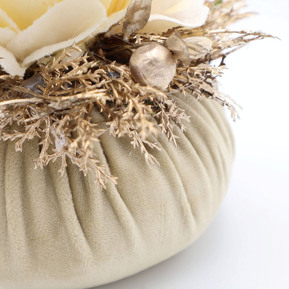 イタリアのオシャレなポプリ♪ フラワーパフ/ベージュ HM1-900293