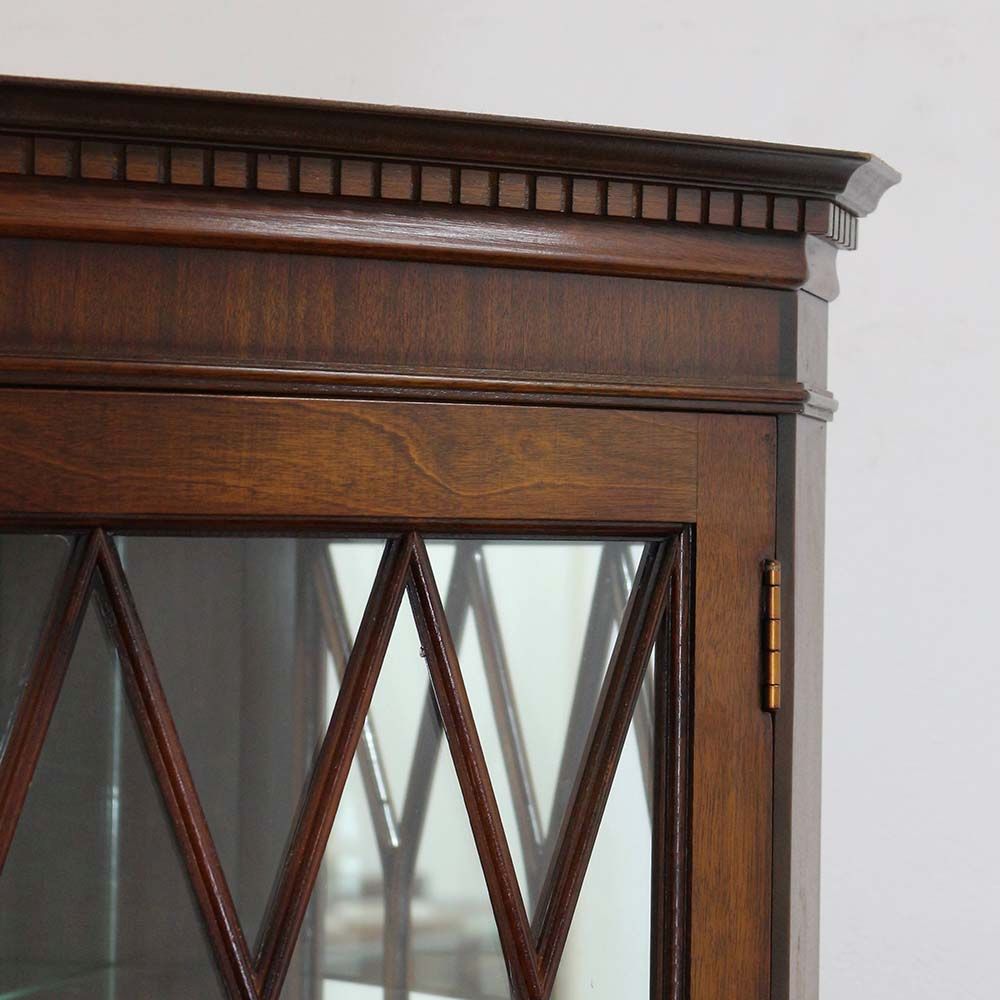 ガラスとミラーで華やかに♪ コーナーキャビネット HV1-HS7-129-066A