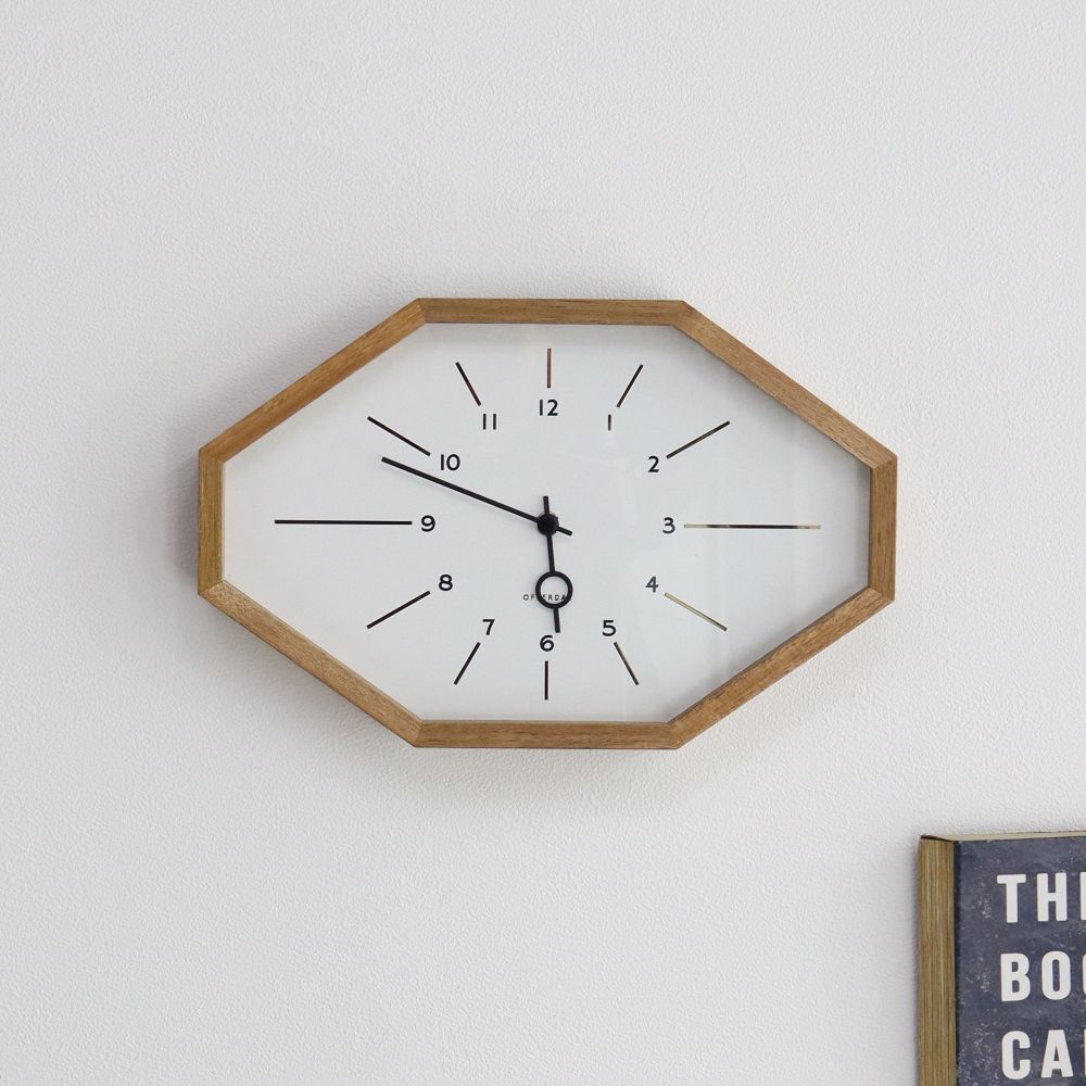 オシャレなオクタゴン♪ ウォールクロック Belmonte IM1-CL-3024WH