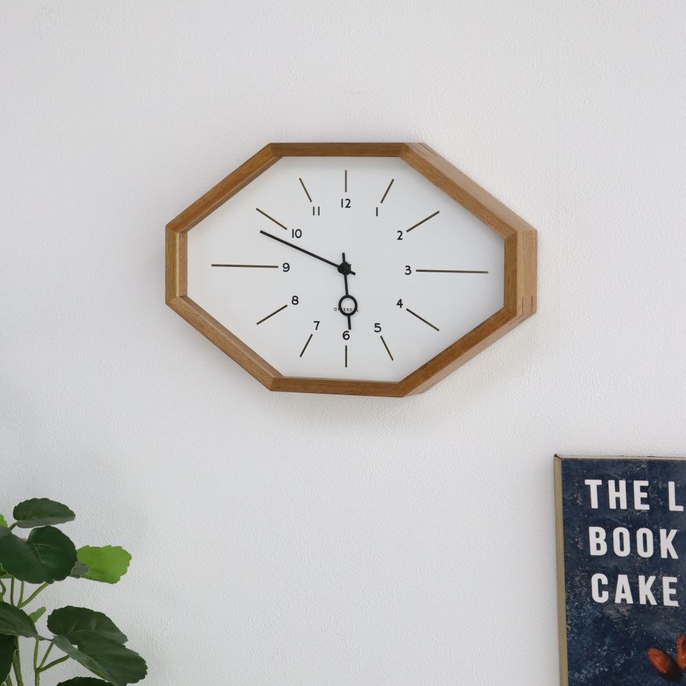 オシャレなオクタゴン♪ ウォールクロック Belmonte IM1-CL-3024WH