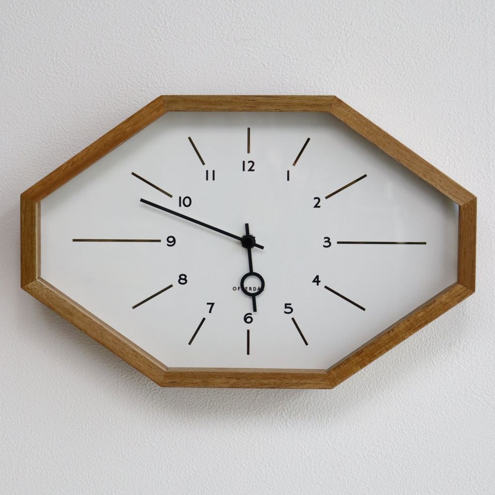 オシャレなオクタゴン♪ ウォールクロック Belmonte IM1-CL-3024WH