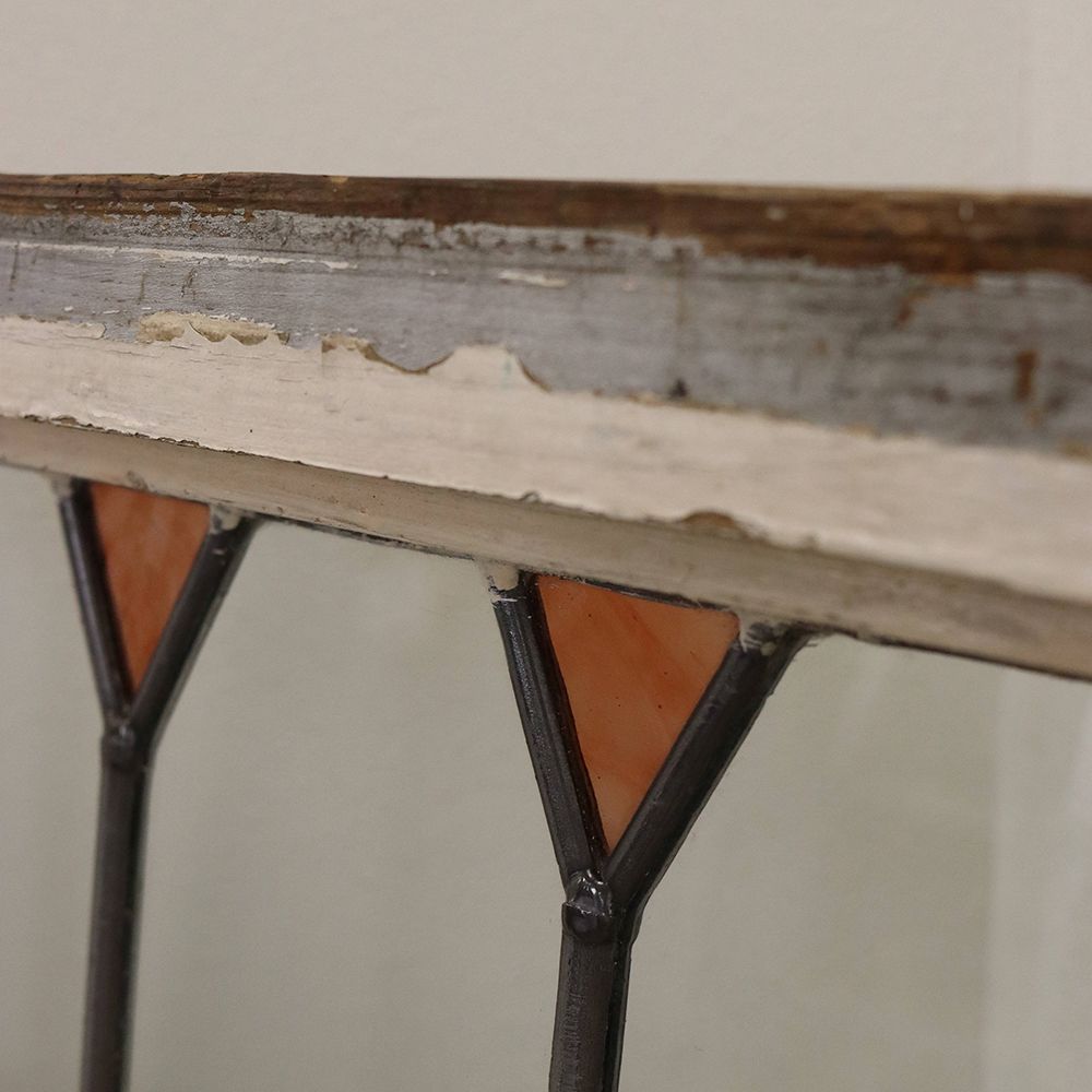 オレンジ色のダイヤがアクセント♪ ステンドグラス KT2-0015