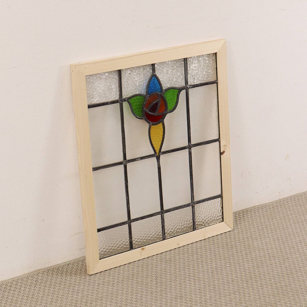 オシャレに映えるバラの彩り♪ ステンドグラス KT2-0045