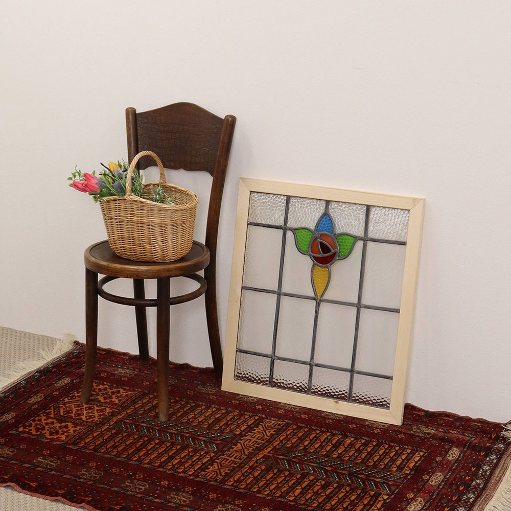 オシャレに映えるバラの彩り♪ ステンドグラス KT2-0045