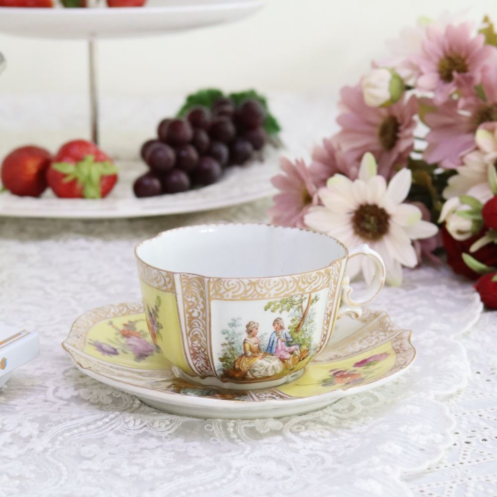 アンティーク　コーヒーカップ&お皿セット 楽天市場】結婚祝い 食器セット プレゼント 名入れ ギフトセット ペア