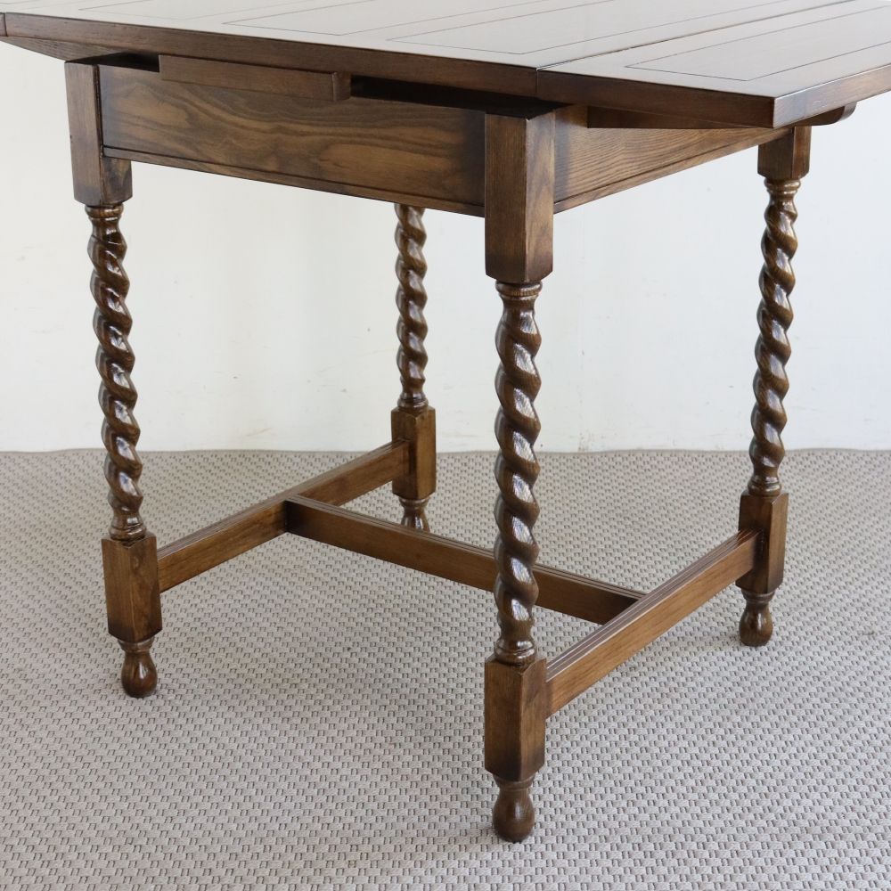 オシャレなカフェ気分を味わえちゃう♪ アンティーク風 ドローリーフテーブル MC2-JG177