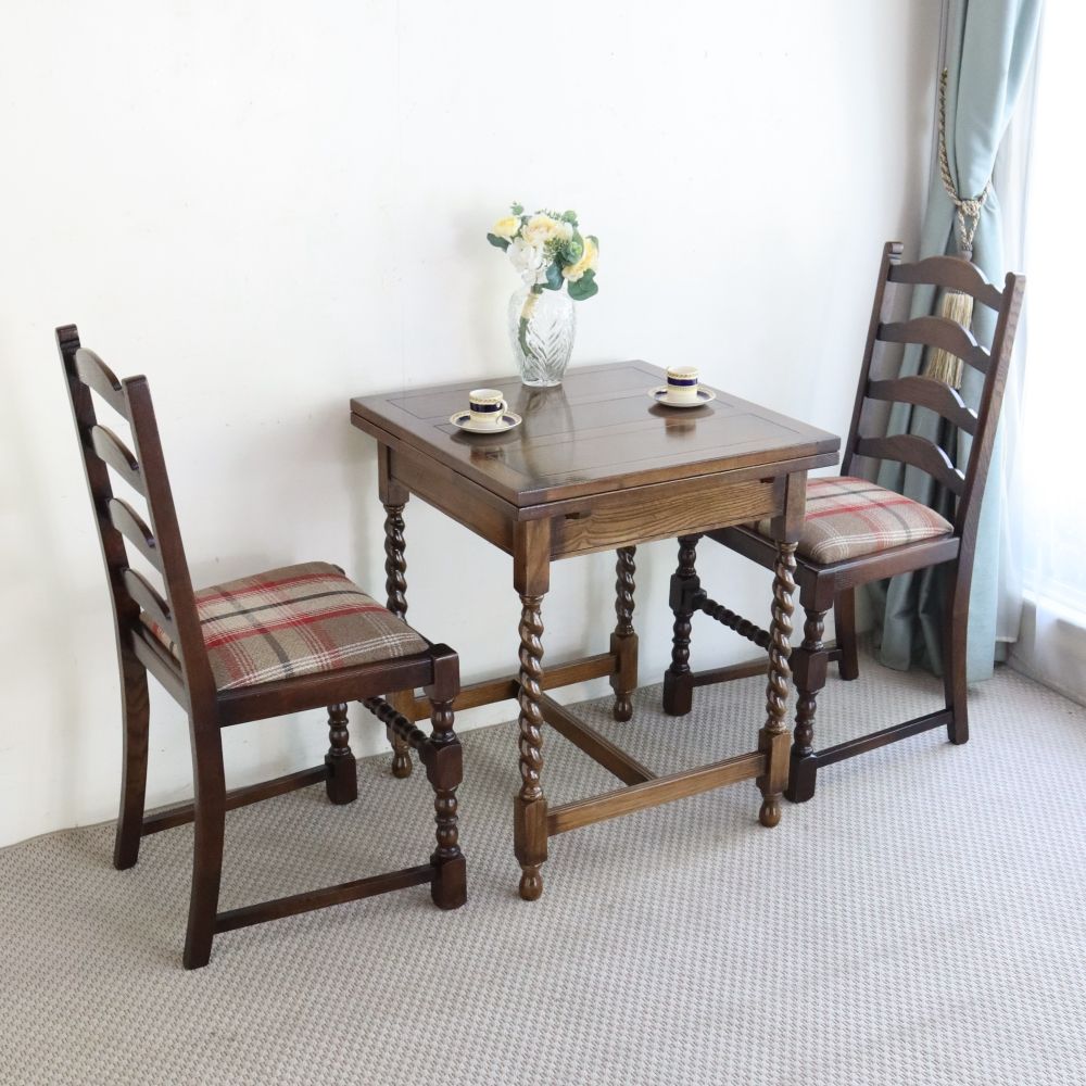 オシャレなカフェ気分を味わえちゃう♪ アンティーク風 ドローリーフテーブル MC2-JG177