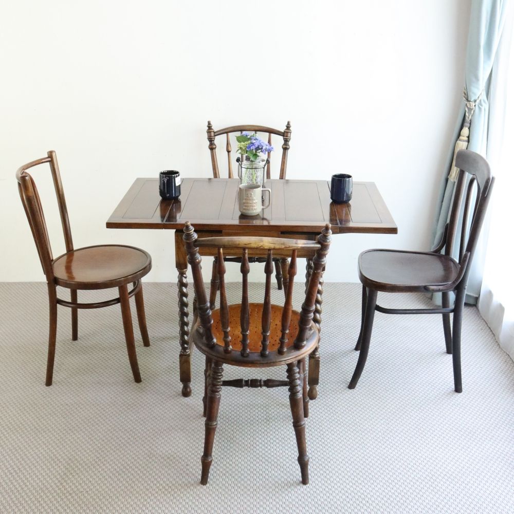 オシャレなカフェ気分を味わえちゃう♪ アンティーク風 ドローリーフテーブル MC2-JG177