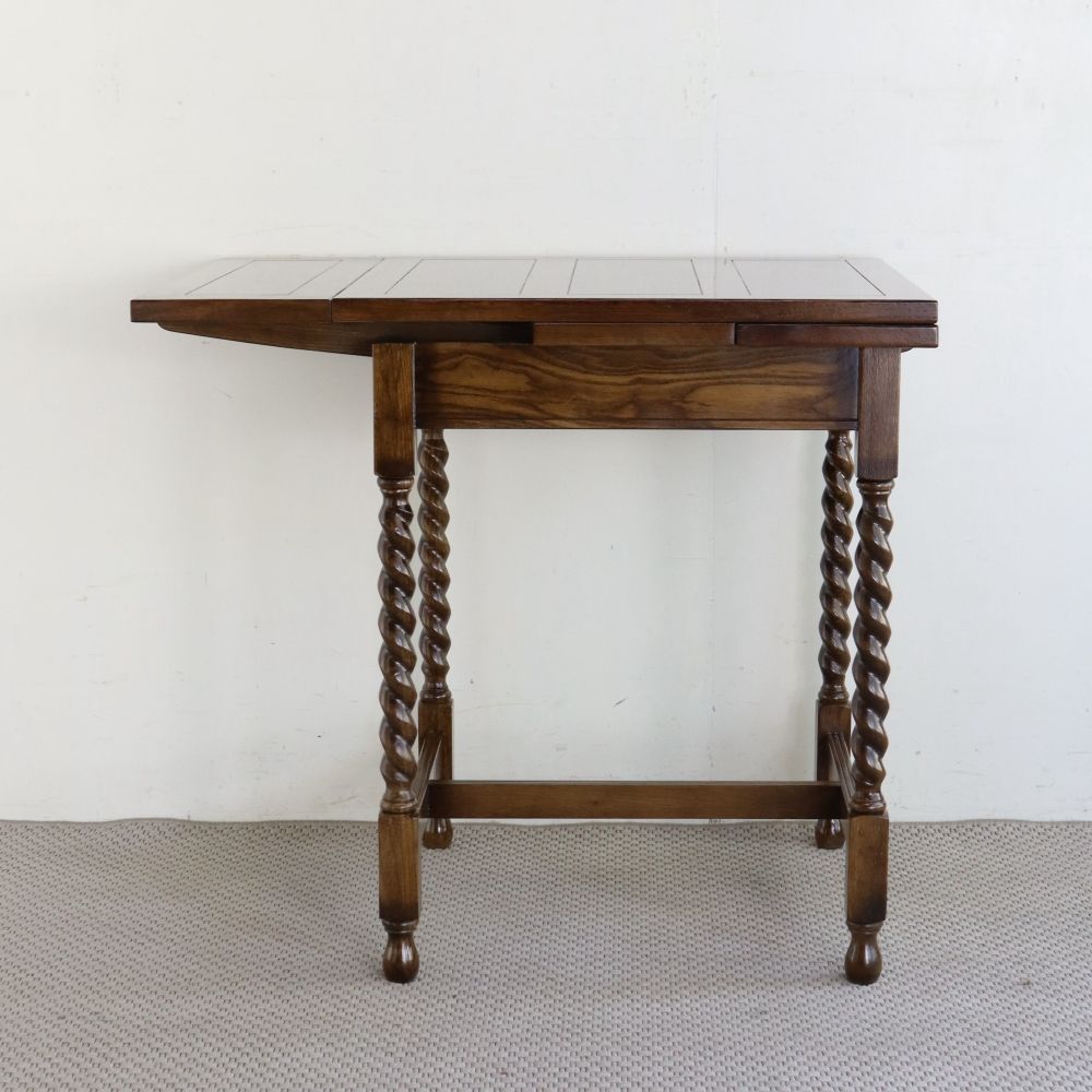 オシャレなカフェ気分を味わえちゃう♪ アンティーク風 ドローリーフテーブル MC2-JG177