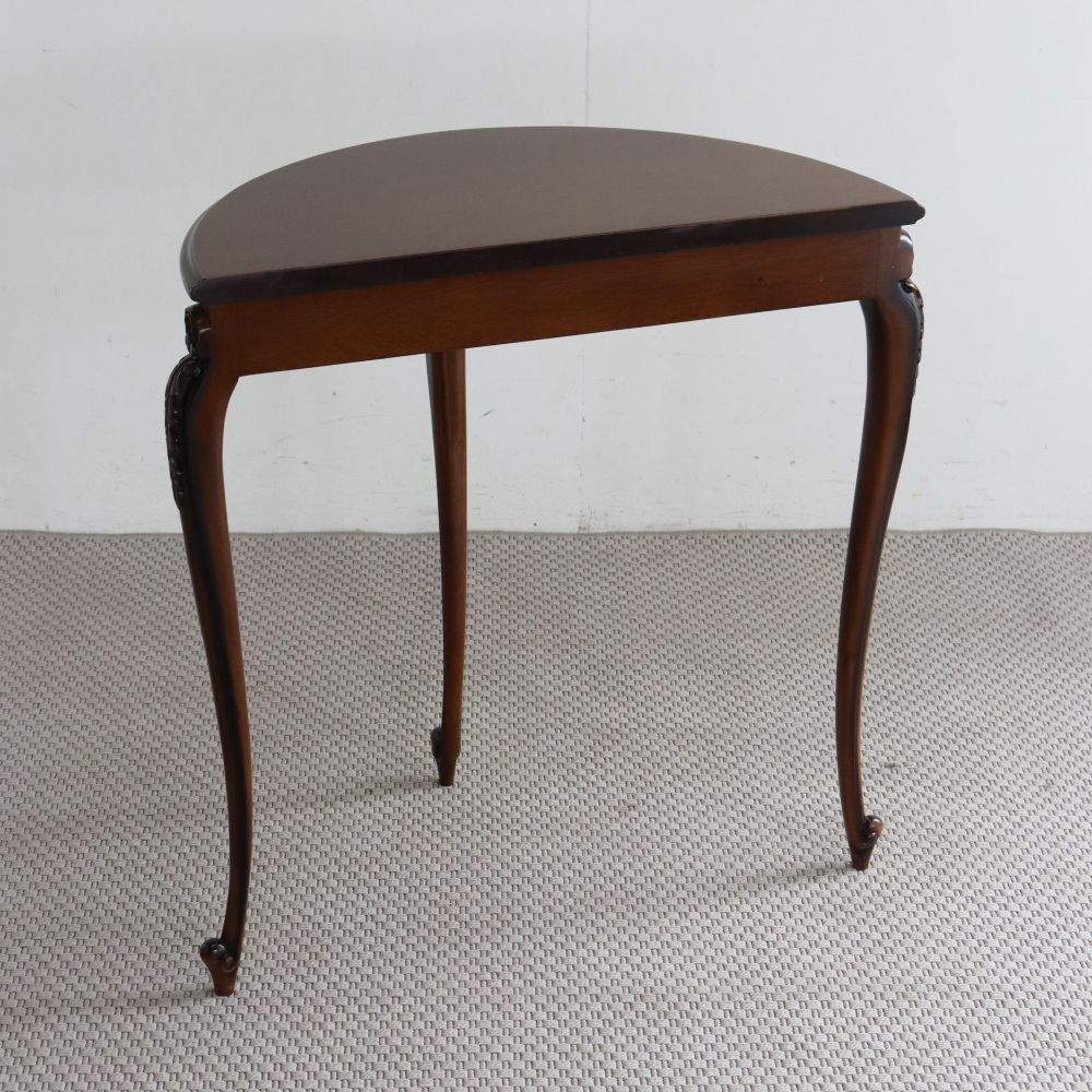 エレガントスタイルに♪ アンティーク風 ハーフムーン コンソールテーブル M MC2-MI-CW028M