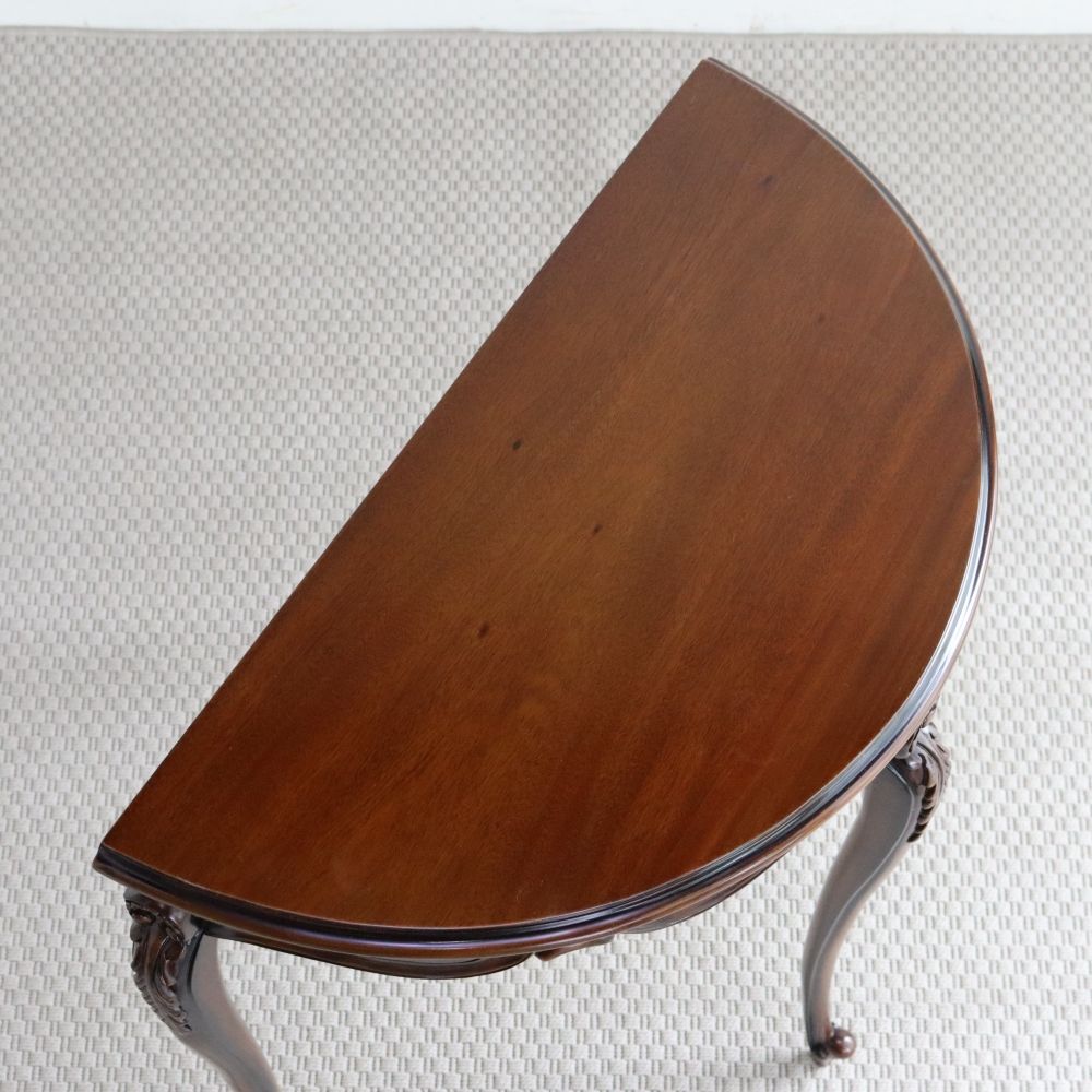 エレガントスタイルに♪ アンティーク風 ハーフムーン コンソールテーブル M MC2-MI-CW028M