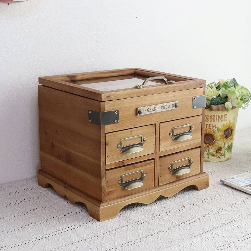 オシャレなガラス蓋です♪ コレクションボックスハーフ MN1-20033263