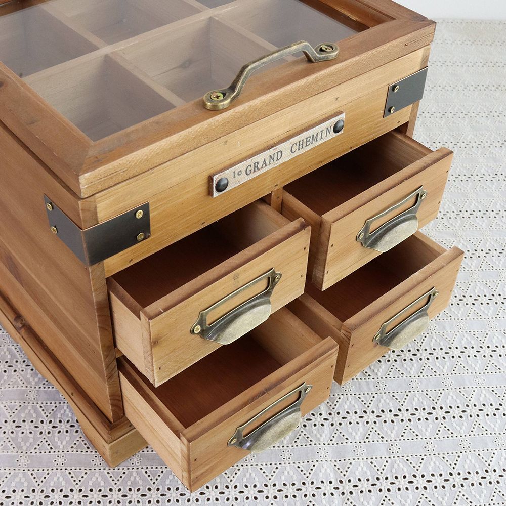 オシャレなガラス蓋です♪ コレクションボックスハーフ MN1-20033263