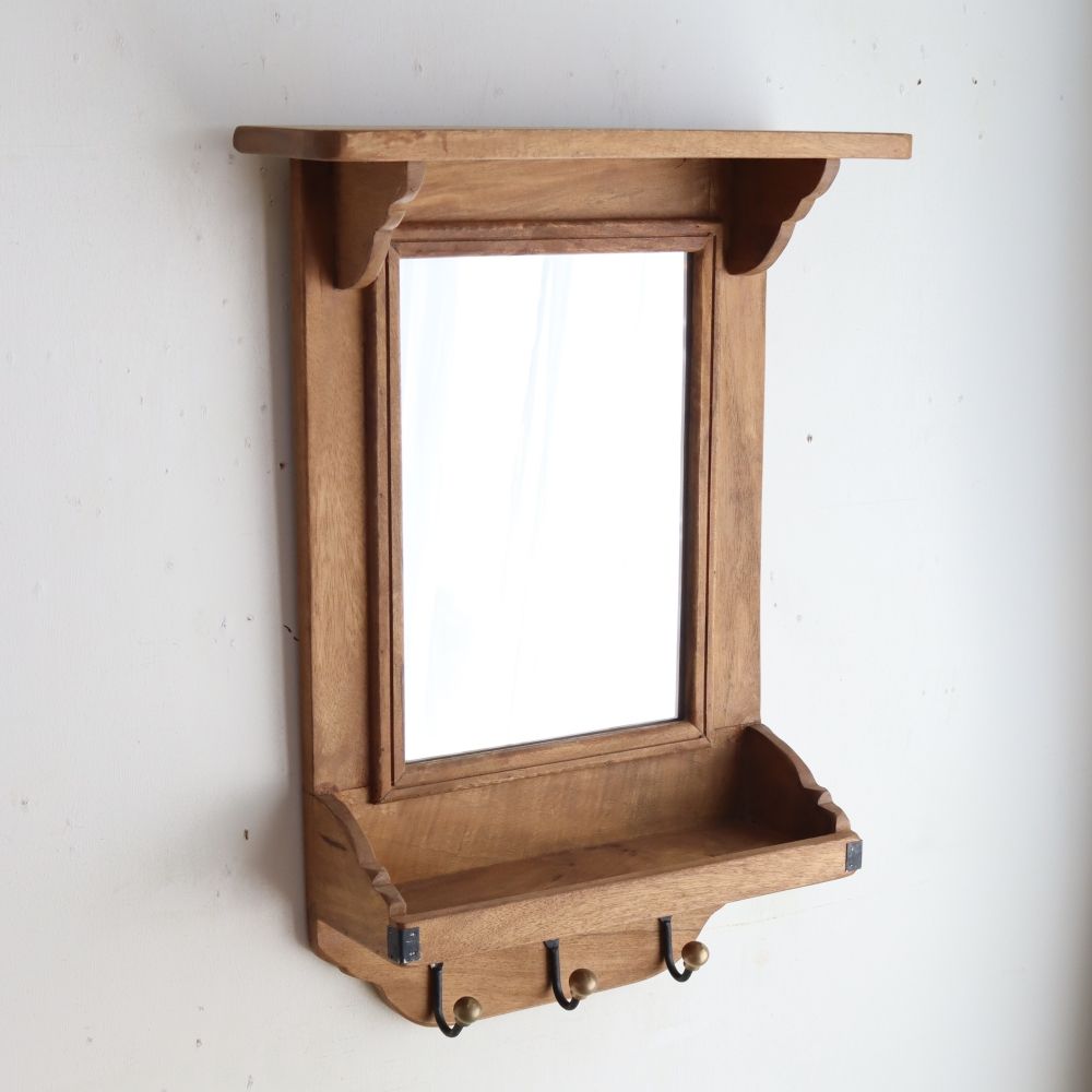 オシャレな壁掛け♪ グルニエ ミラーシェルフ【グランシュマン】 MN1-24033127