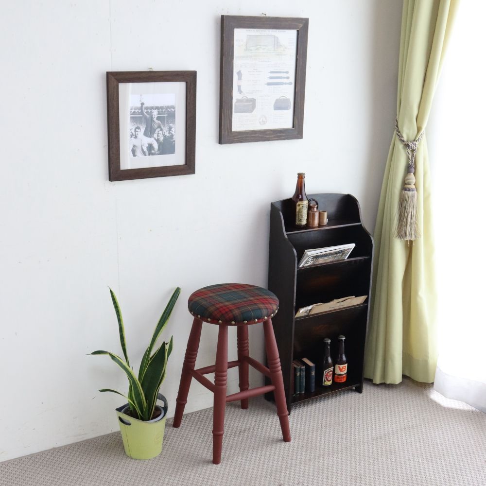 オシャレな挿し色♪ 当店オリジナルスツール OL-LS-CI-MW704BRED