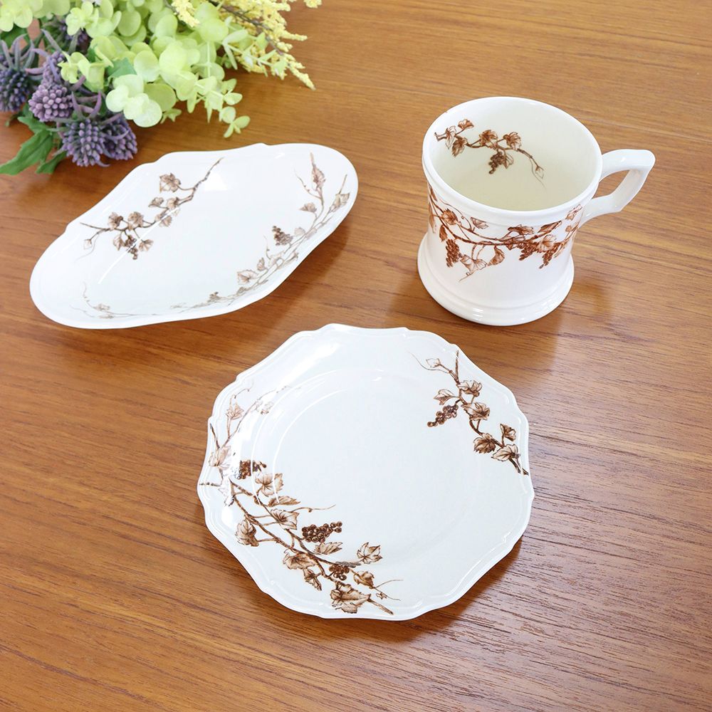 エレガントな八角形♪ ヴィーニュラウンドSブラウン SM1-183074