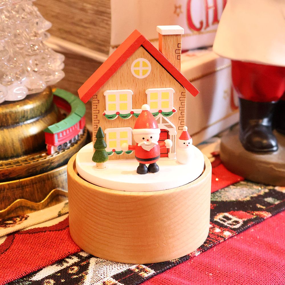 クリスマスのメルヘン♪ 木製オルゴール ハウス SO2-SHXT7200
