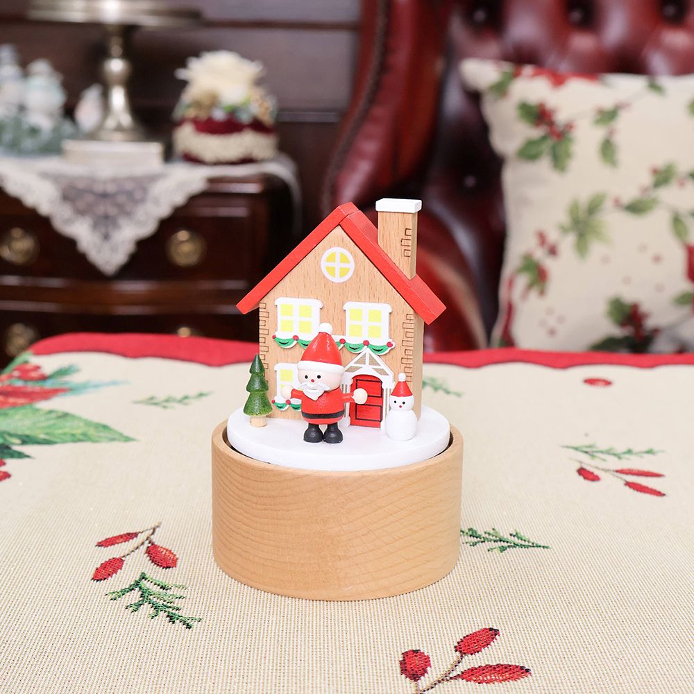 クリスマスのメルヘン♪ 木製オルゴール ハウス SO2-SHXT7200