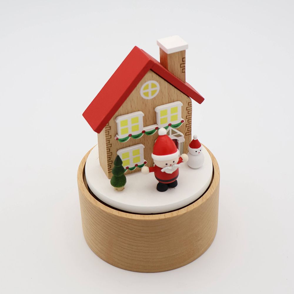 クリスマスのメルヘン♪ 木製オルゴール ハウス SO2-SHXT7200
