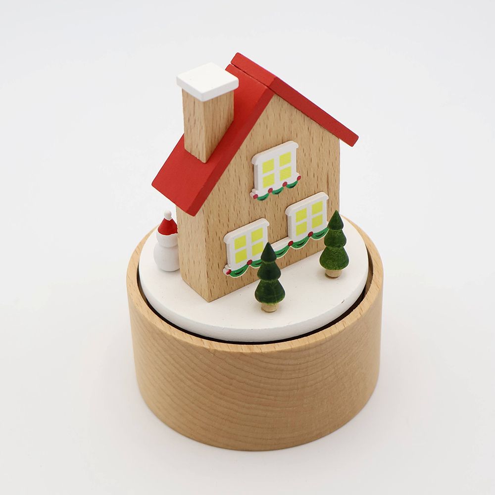 クリスマスのメルヘン♪ 木製オルゴール ハウス SO2-SHXT7200