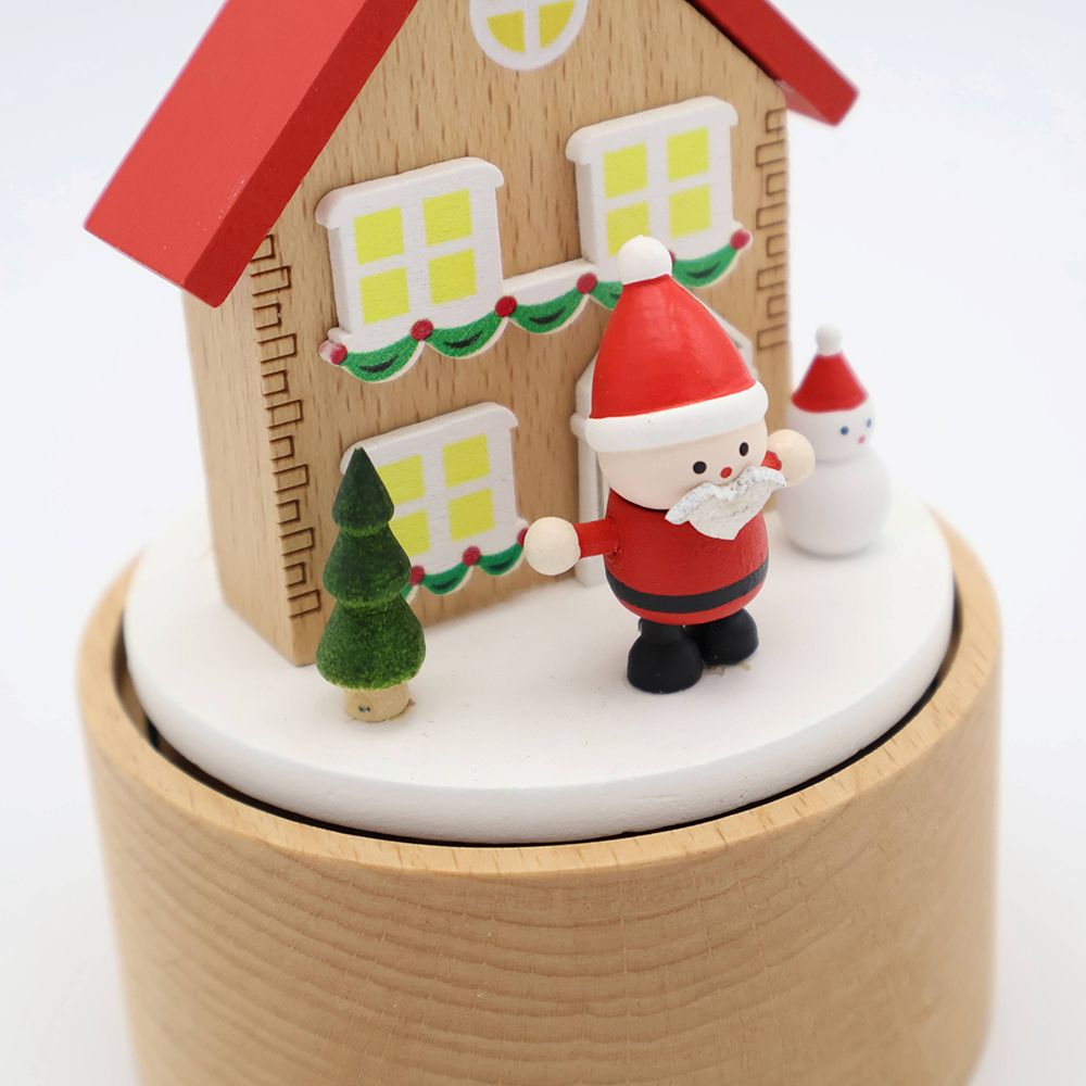 クリスマスのメルヘン♪ 木製オルゴール ハウス SO2-SHXT7200