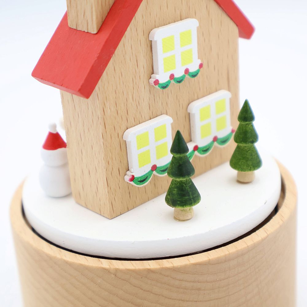 クリスマスのメルヘン♪ 木製オルゴール ハウス SO2-SHXT7200